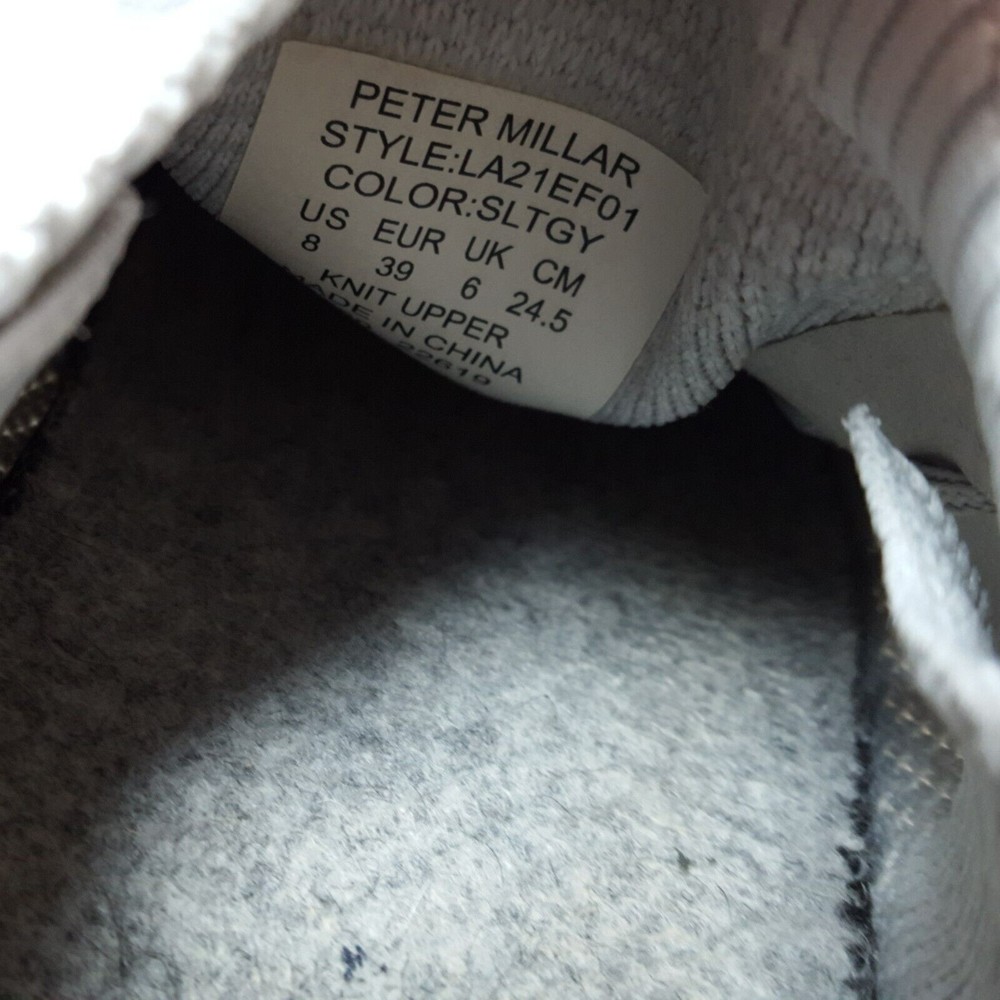 Peter Millar Gray Hyperlight Glide Fashion Sneaker Shoes Womens Sz 8 - Picture 8 of 8